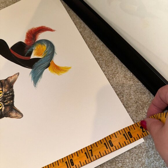 Imagerie D’Epinal-Le Chat Botte Puss in Boots Cat Print Artwork Fairy Tale - Picture 4 of 8